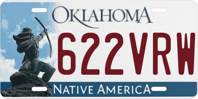OK license plate 622VRW