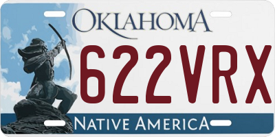 OK license plate 622VRX