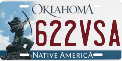 OK license plate 622VSA