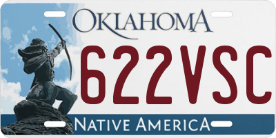 OK license plate 622VSC