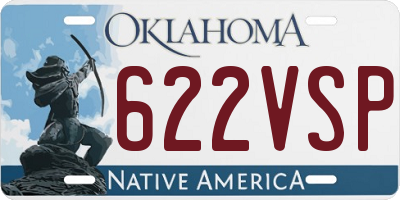 OK license plate 622VSP