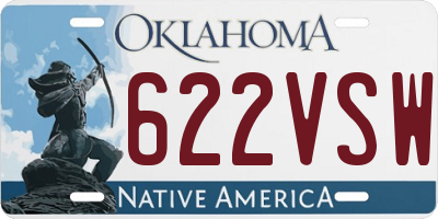 OK license plate 622VSW