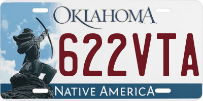 OK license plate 622VTA