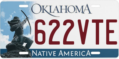 OK license plate 622VTE