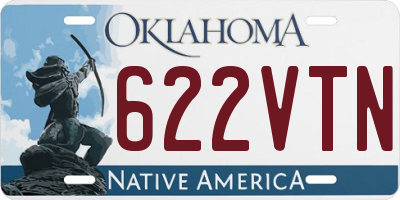 OK license plate 622VTN