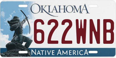 OK license plate 622WNB