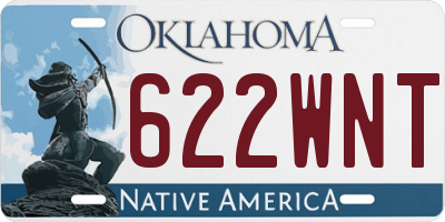 OK license plate 622WNT
