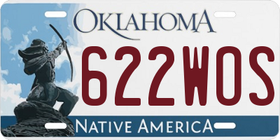 OK license plate 622WOS