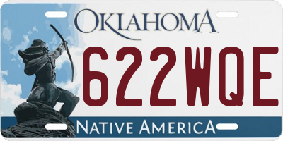 OK license plate 622WQE