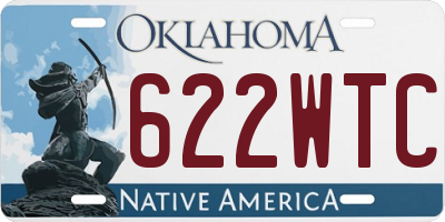 OK license plate 622WTC