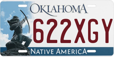 OK license plate 622XGY