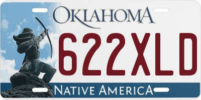 OK license plate 622XLD