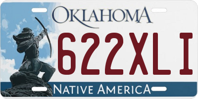 OK license plate 622XLI