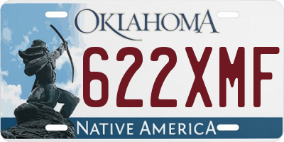 OK license plate 622XMF