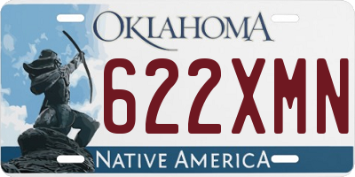 OK license plate 622XMN