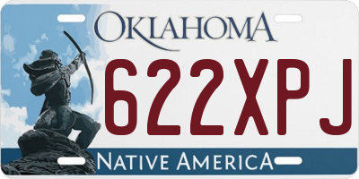 OK license plate 622XPJ