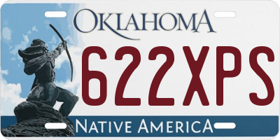 OK license plate 622XPS