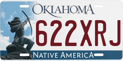 OK license plate 622XRJ
