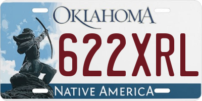 OK license plate 622XRL