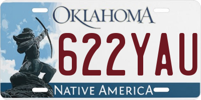 OK license plate 622YAU