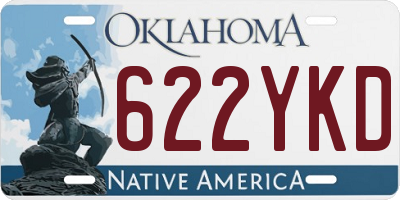 OK license plate 622YKD