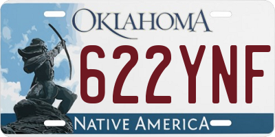 OK license plate 622YNF