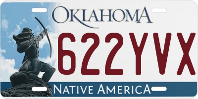OK license plate 622YVX