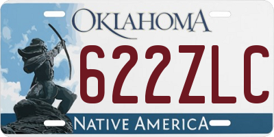 OK license plate 622ZLC