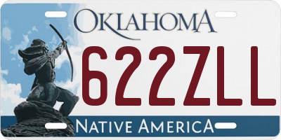 OK license plate 622ZLL