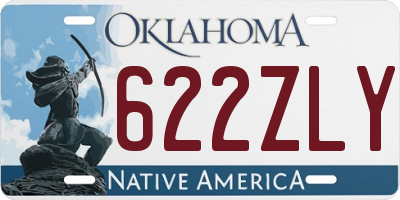 OK license plate 622ZLY