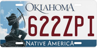 OK license plate 622ZPI