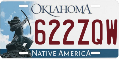 OK license plate 622ZQW