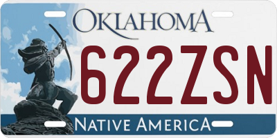 OK license plate 622ZSN