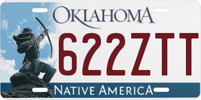 OK license plate 622ZTT