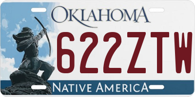 OK license plate 622ZTW