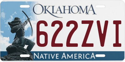 OK license plate 622ZVI