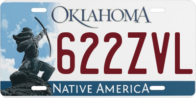 OK license plate 622ZVL