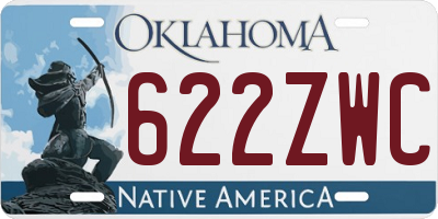 OK license plate 622ZWC
