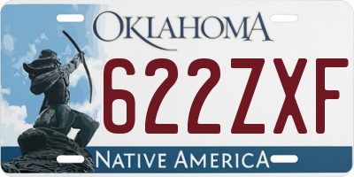 OK license plate 622ZXF