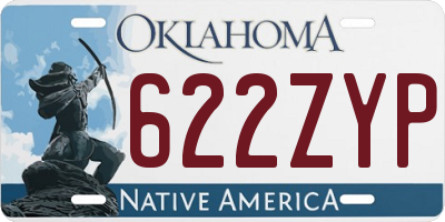 OK license plate 622ZYP