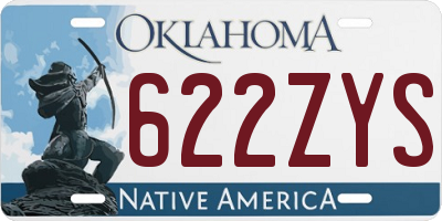 OK license plate 622ZYS