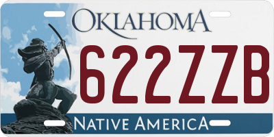 OK license plate 622ZZB