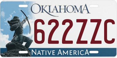 OK license plate 622ZZC