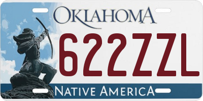 OK license plate 622ZZL