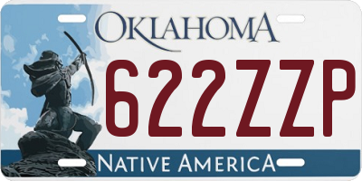 OK license plate 622ZZP