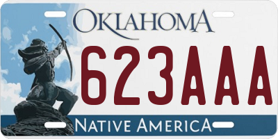 OK license plate 623AAA