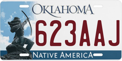 OK license plate 623AAJ