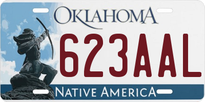 OK license plate 623AAL