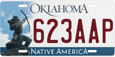 OK license plate 623AAP