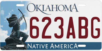 OK license plate 623ABG